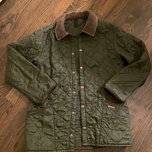 Barbour coat from England brown quilted nylon